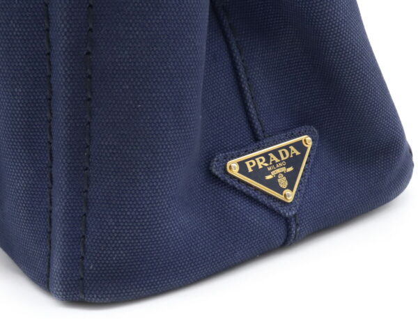 31931368 5 Prada Canapa Mini Tote Bag 2WAY Canvas Blue Blue