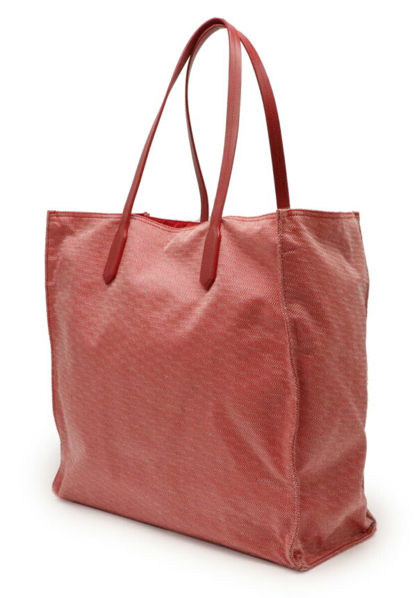 31980161 1 Prada Tessuto Stuoia Tote Bag Canvas Leather Rosso Red