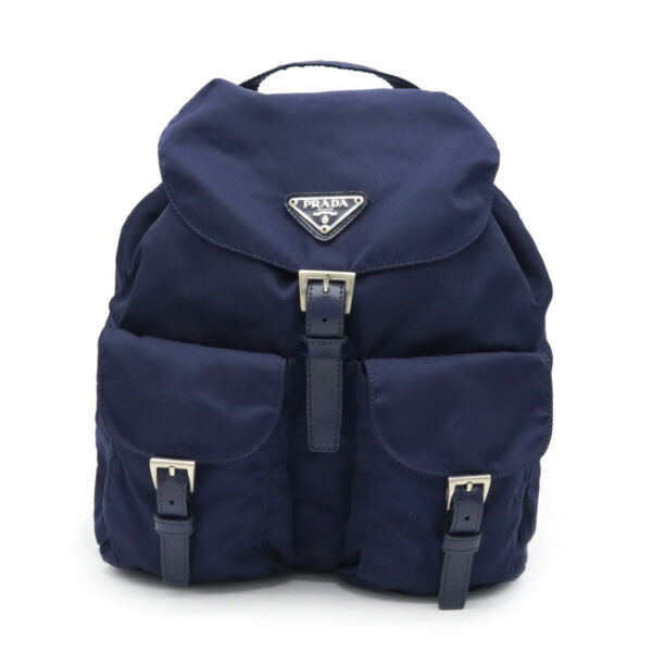 31980724 Prada Rucksack Backpack Nylon Leather Blue