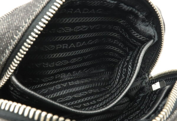 31980743 7 Prada Denim Borchie Mini Shoulder Bag Studded Denim Nero Black