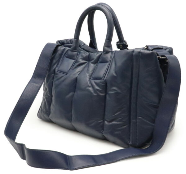 31980824 1 Prada Nappa Bomber Tote Bag Lamb Leather Navy