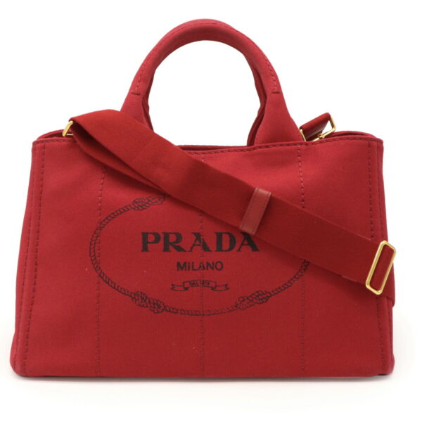 31981042 Prada Canapa Tote Bag Canvas Red