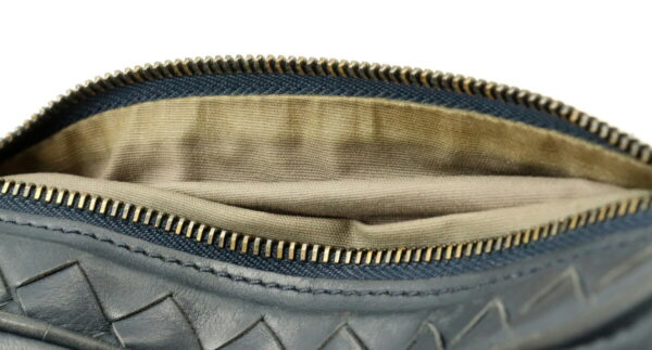 31981143 7 Bottega Veneta Intrecciato Body Bag Waist Pouch Leather Blue