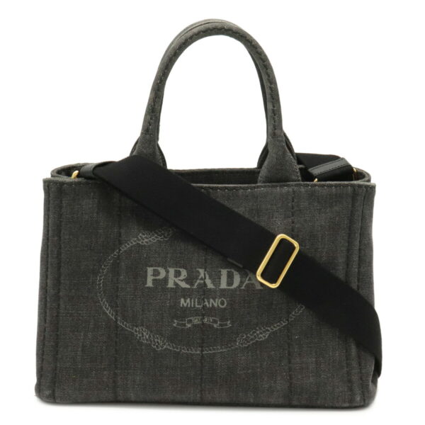 32000462 Prada Canapa Tote Bag Canvas Nero Black