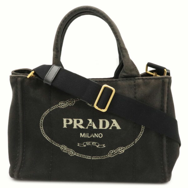 32000654 Prada Canapa Tote Bag Canvas Nero Black