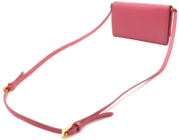 32001166 1 Prada Saffiano Shoulder Wallet Leather Pink