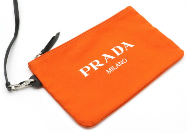 32010584 8 Prada Canapa Big Tote Bag Canvas Nero Black Orange