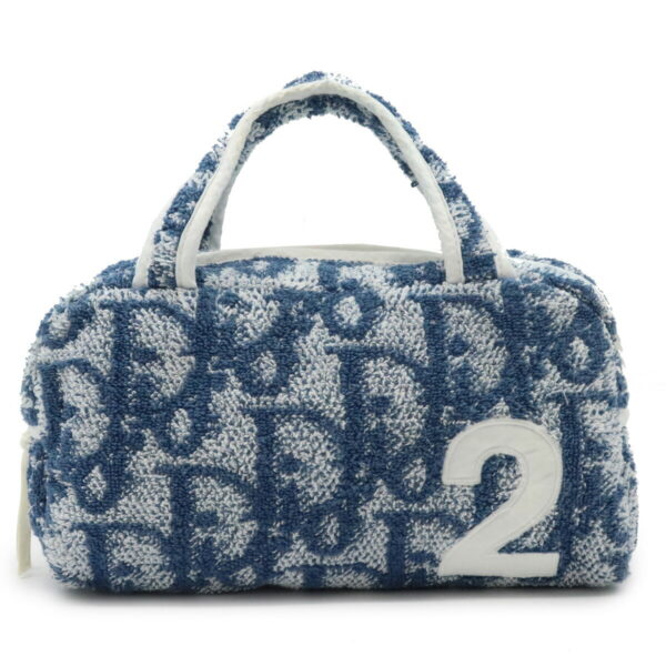 32010593 Christian Dior Trotter Mini Handbag White Blue