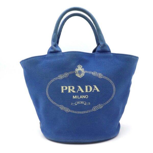 32010619 1 Prada Canapa Tote Bag Canvas Peonia Blue