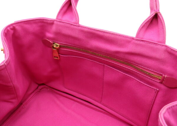 32010645 5 Prada Canapa Bijou Shoulder Bag Studded Canvas Fuxia Pink