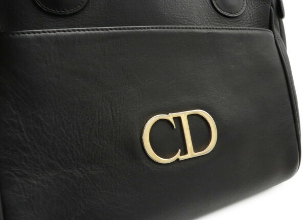 32010679 8 Christian Dior CD Logo Tote Bag Leather Black