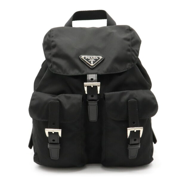 32020536 Prada Backpack Daypack Mini Nylon Leather Nero Black