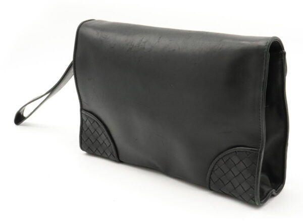 32020669 1 Bottega Veneta Intrecciato Clutch Leather Black