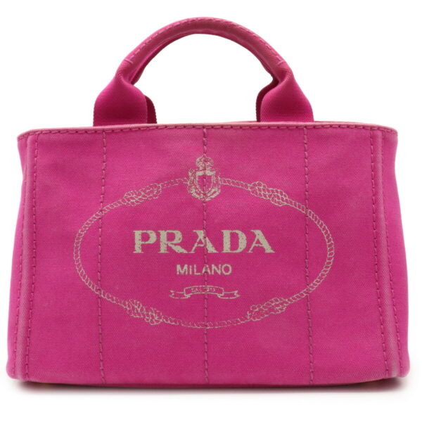 32021138 Prada Canapa Tote Bag Canvas Pink