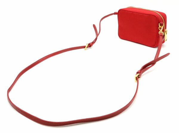 32021166 1 Prada Shoulder Pouch Nylon Leather Rosso Red