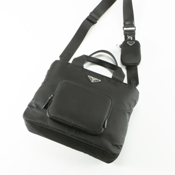 32022 Prada Re Nylon Tote Bag Black