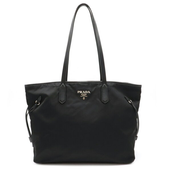 32030786 Prada Tessuto Tote Bag Nylon Leather Black