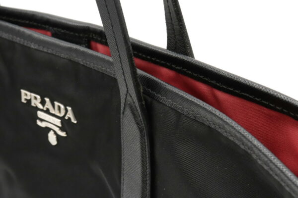 32030786 8 Prada Tessuto Tote Bag Nylon Leather Black