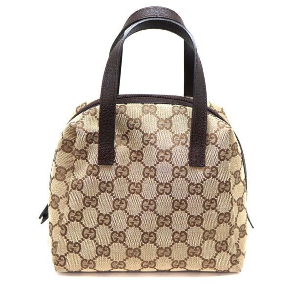 3316 2 Gucci Handbag GG Canvas Leather Beige Brown