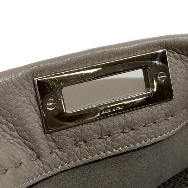 34246294 20 Fendi Peekaboo Regular Celeria Handbag Roman Leather Gray