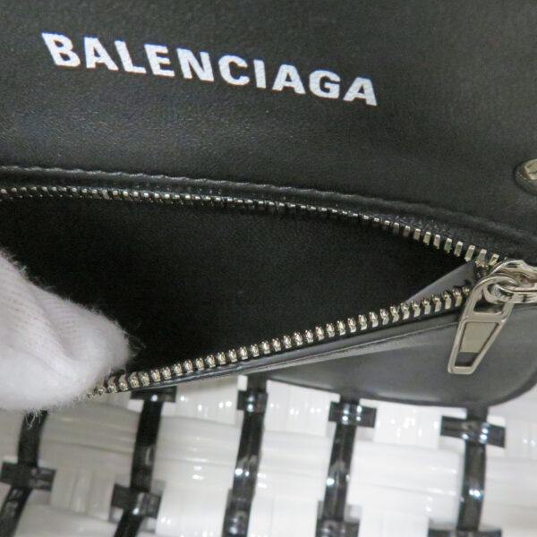 3548 9 Balenciaga Bistro XXS Bag Enamel Black