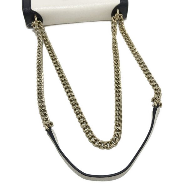 36402522 15 Furla Shoulder Bag Bicolor Chain Shoulder Leather Ivory Black