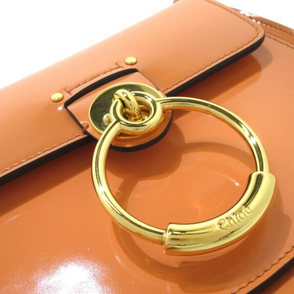 36405401 10 Chloe Tess Small Shoulder Bag Leather Orange Enamel