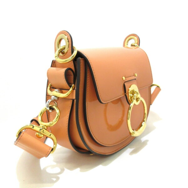 36405401 2 Chloe Tess Small Shoulder Bag Leather Orange Enamel