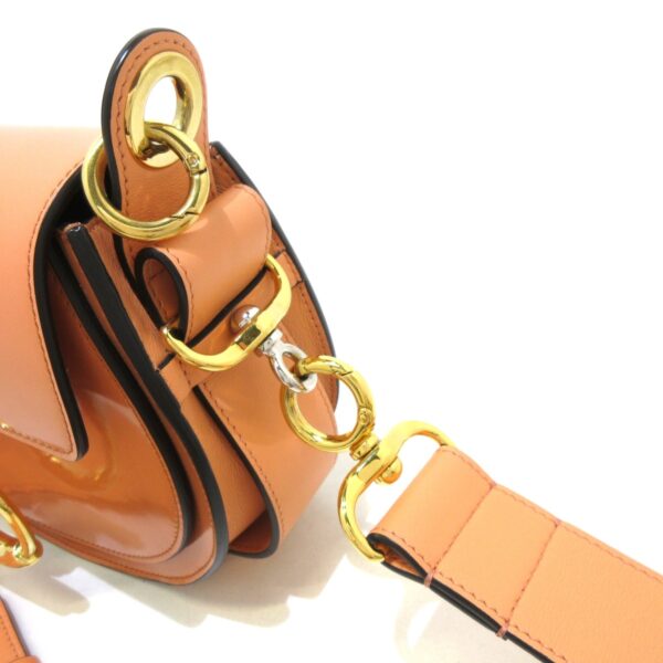 36405401 9 Chloe Tess Small Shoulder Bag Leather Orange Enamel