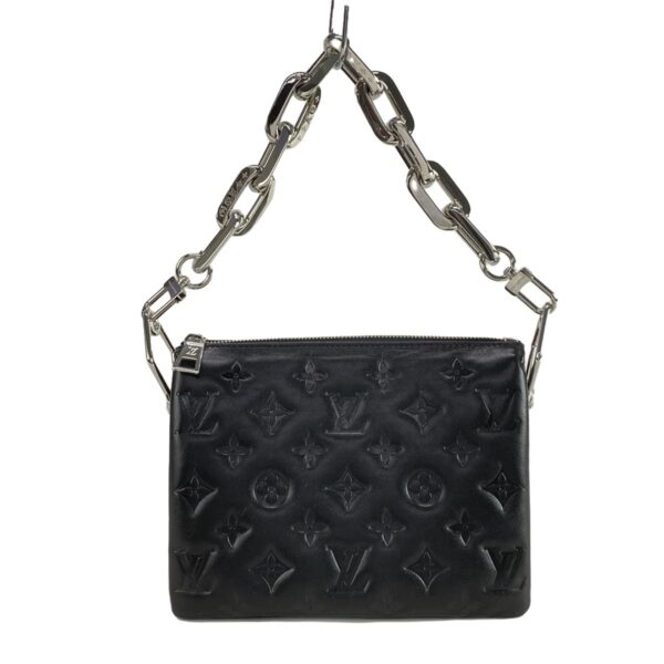 36406541 1 Louis Vuitton Coussin BB Handbag Leather Black Silver