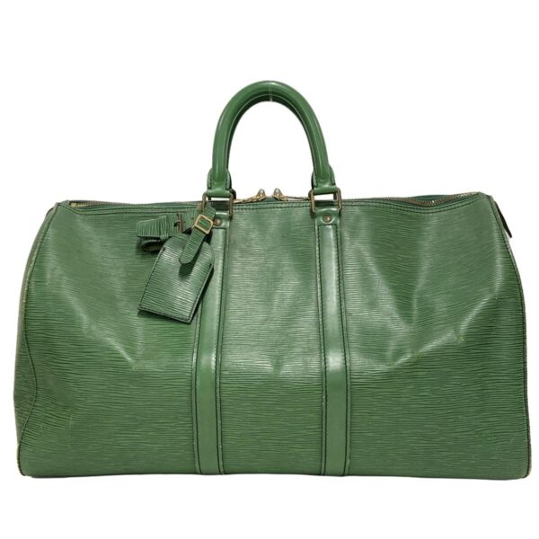 36847770 1 Louis Vuitton Keepall 50 Bag Leather Borneo Green