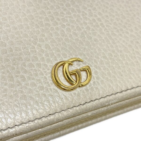 36850233 16 Gucci GG Marmont Mini Chain Shoulder Bag Leather Ivory