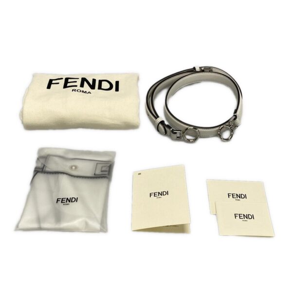 36897463 11 Fendi Peekaboo Icy Youth Small Handbag Leather White Yellow Green