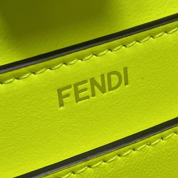 36897463 12 Fendi Peekaboo Icy Youth Small Handbag Leather White Yellow Green