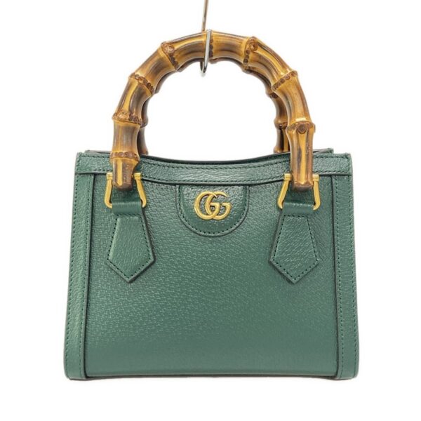 36899306 1 Gucci Diana Mini Tote Bag Leather Green