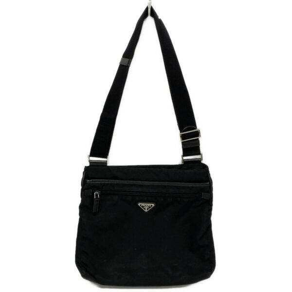 36900464 1 Prada Shoulder Bag Nylon Leather Black