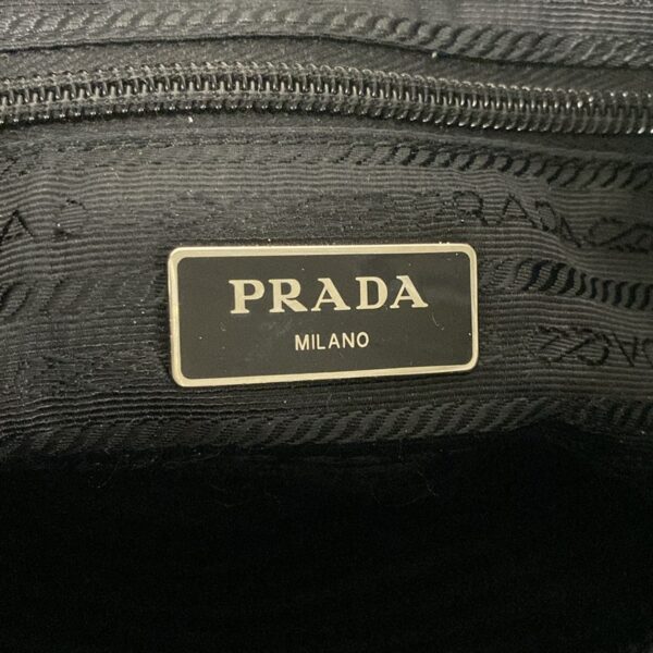 36900464 11 Prada Shoulder Bag Nylon Leather Black