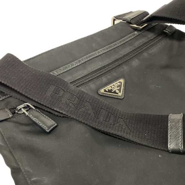 36900464 17 Prada Shoulder Bag Nylon Leather Black