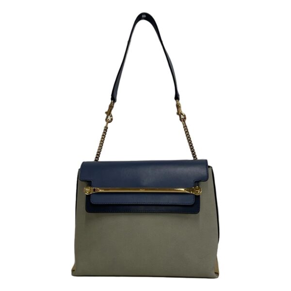 36902304 1 Chloe Shoulder Bag Chain Shoulder Leather Gray Blue Navy