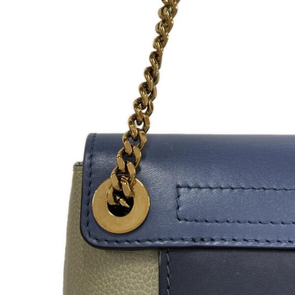 36902304 15 Chloe Shoulder Bag Chain Shoulder Leather Gray Blue Navy