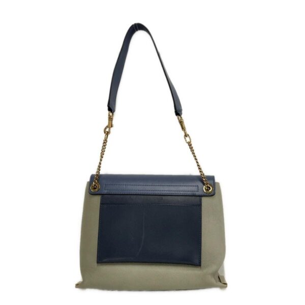 36902304 3 Chloe Shoulder Bag Chain Shoulder Leather Light Gray Blue Dark Navy