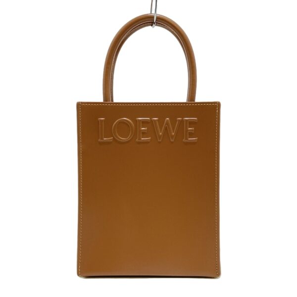 36903238 1 Loewe Standard A5 Tote Bag 2way Tan Sleek Calf