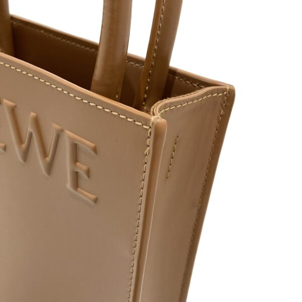 36903238 17 Loewe Standard A5 Tote Bag 2way Tan Sleek Calf