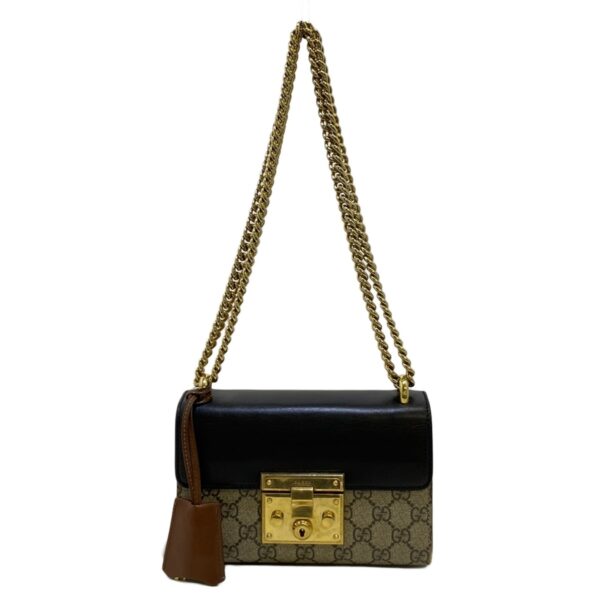 36904540 1 Gucci Padlock GG Small Shoulder Bag Chain Shoulder Black Brown