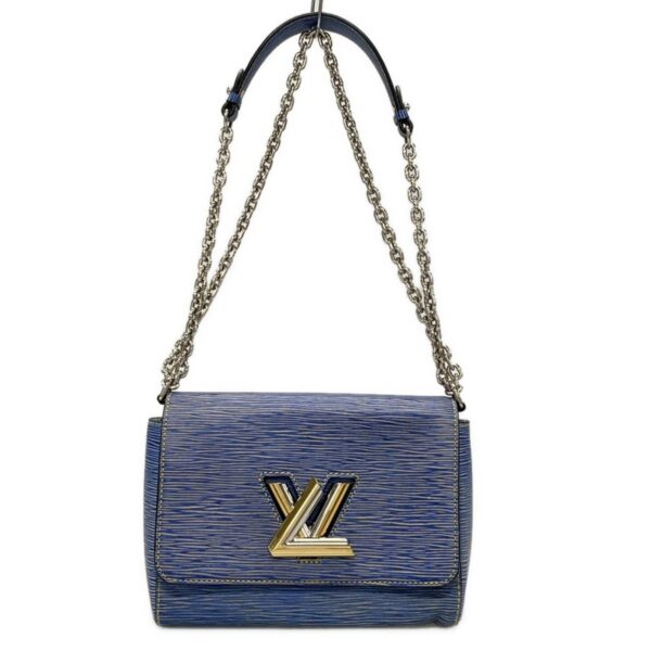 36904956 1 Louis Vuitton LV Twist MM Shoulder Bag Denim Light Leather