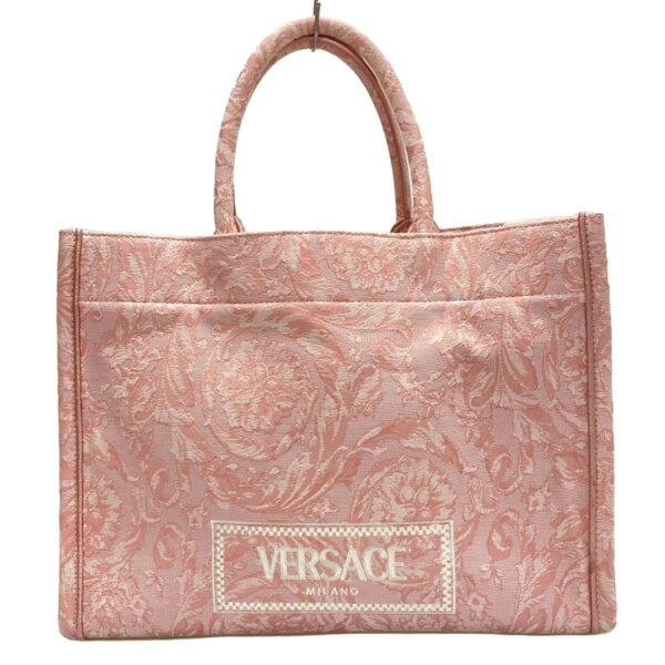 37174537 1 Versace Medium Barocco Athena Tote Bag Pink