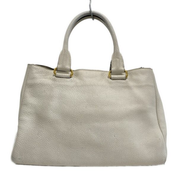 37213747 3 Prada Tote Bag Leather Tag Leather Light Gray