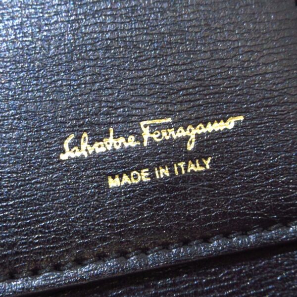 37215073 4 Salvatore Ferragamo Vara Mobile Chain Shoulder Black Leather