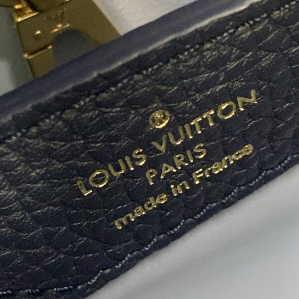 37221506 12 Louis Vuitton Capucines BB Handbag Leather Blue Marine