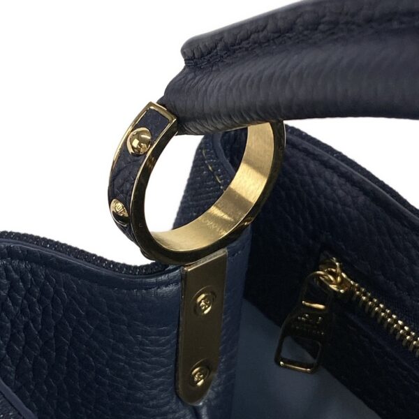 37221506 15 Louis Vuitton Capucines BB Handbag Leather Blue Marine